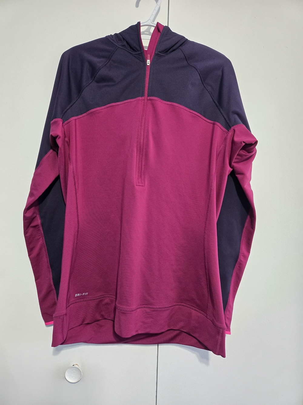 Nike Pro Dri-FIT Hooded 1/4 Zip Pullover‎ Pink Purple XL